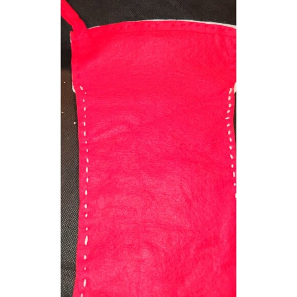 Handcrafted Christmas Stocking With Embroidered Santa & Ornament Design - Picture 8 of 10